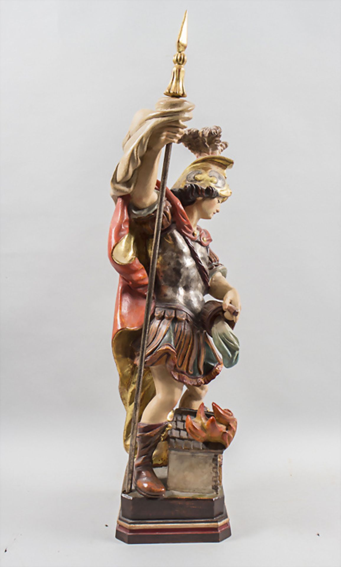 Holzskulptur 'Heiliger Florian' / A wooden sculpture of Saint Florian, Grödner ... - Bild 6 aus 9