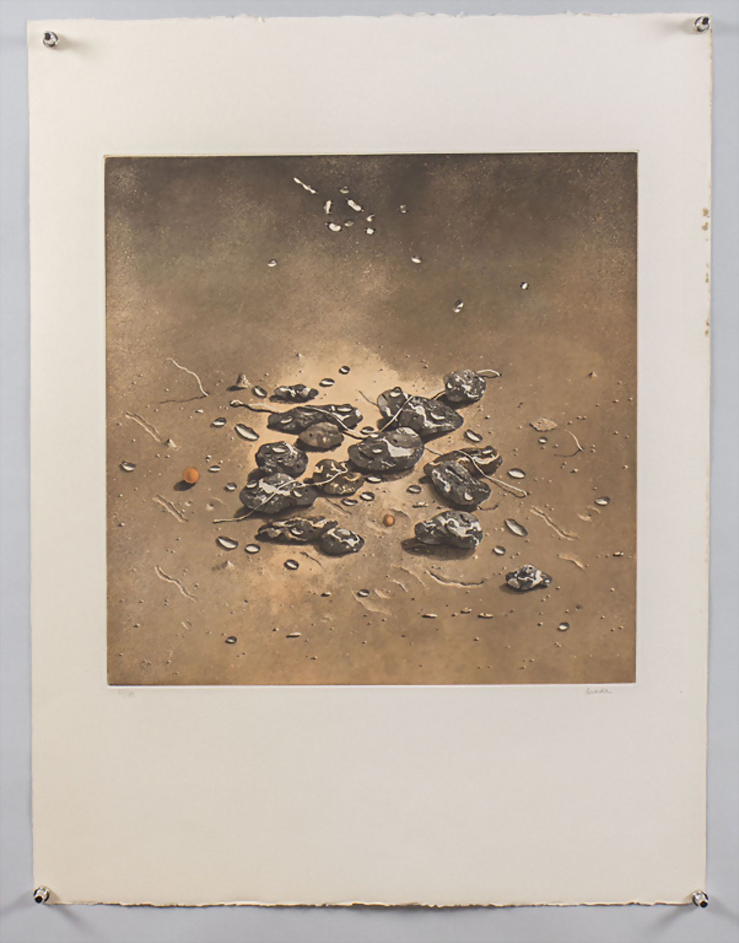 Hiroshi ASADA (1931-1997), 'Fäden, Steine und Wassertropfen' / 'Strings, stones and water droplets' - Image 2 of 7