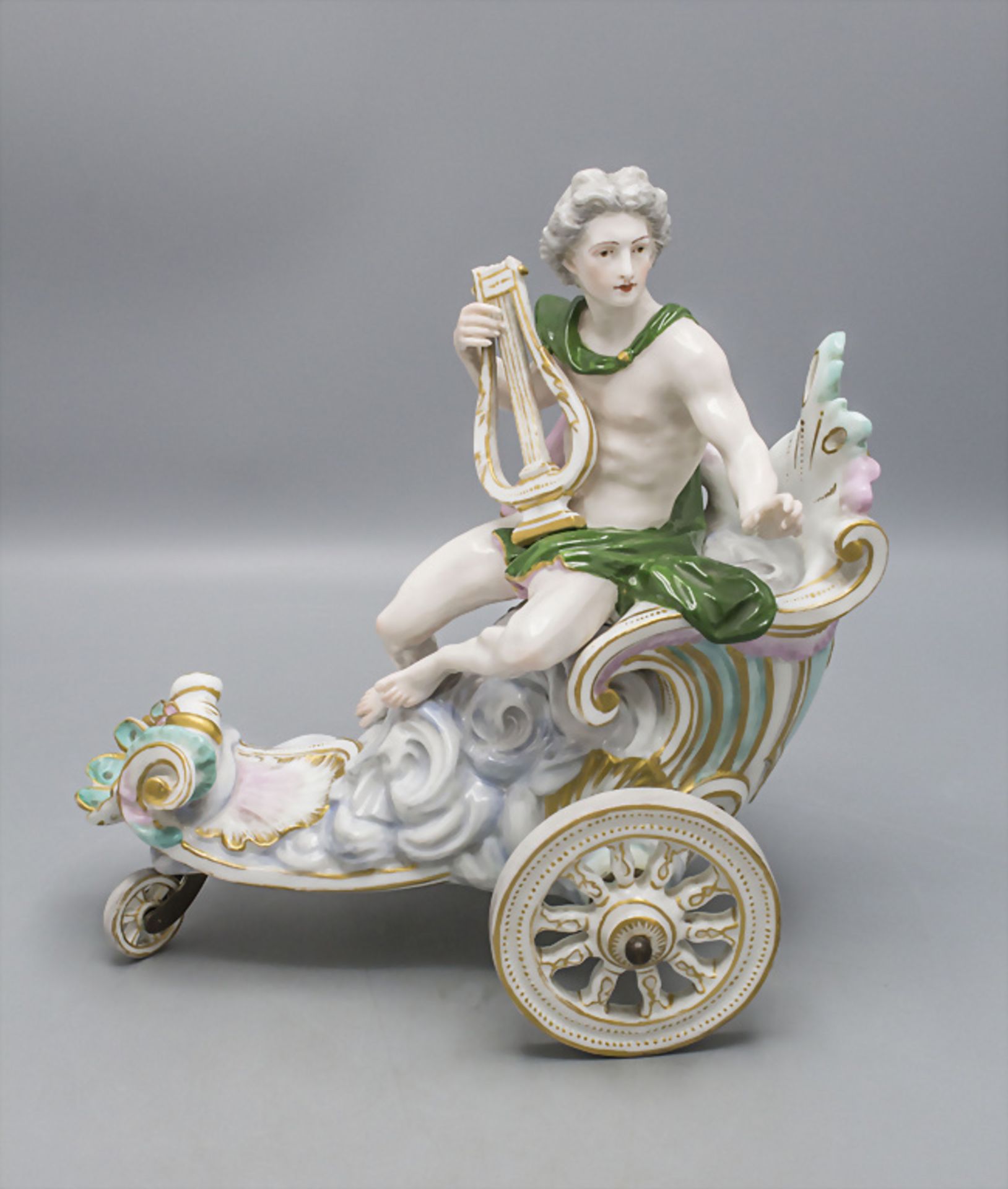 Seltenes Figurenpaar auf Streitwagen / A rare figural pair on chariots, Meissen, ... - Bild 10 aus 17