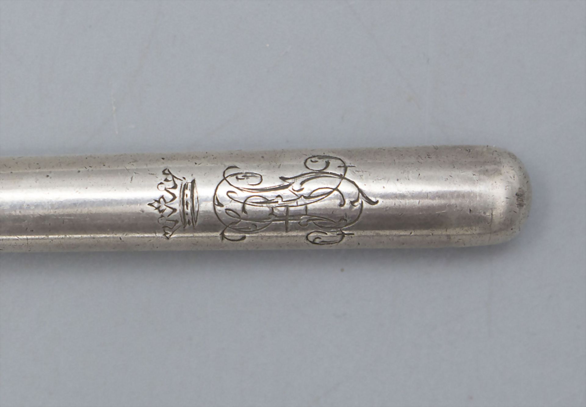 Gurkengabel / A silver cucumber fork, Gebr. Grachev, St. Petersburg, um 1900 - Bild 3 aus 5