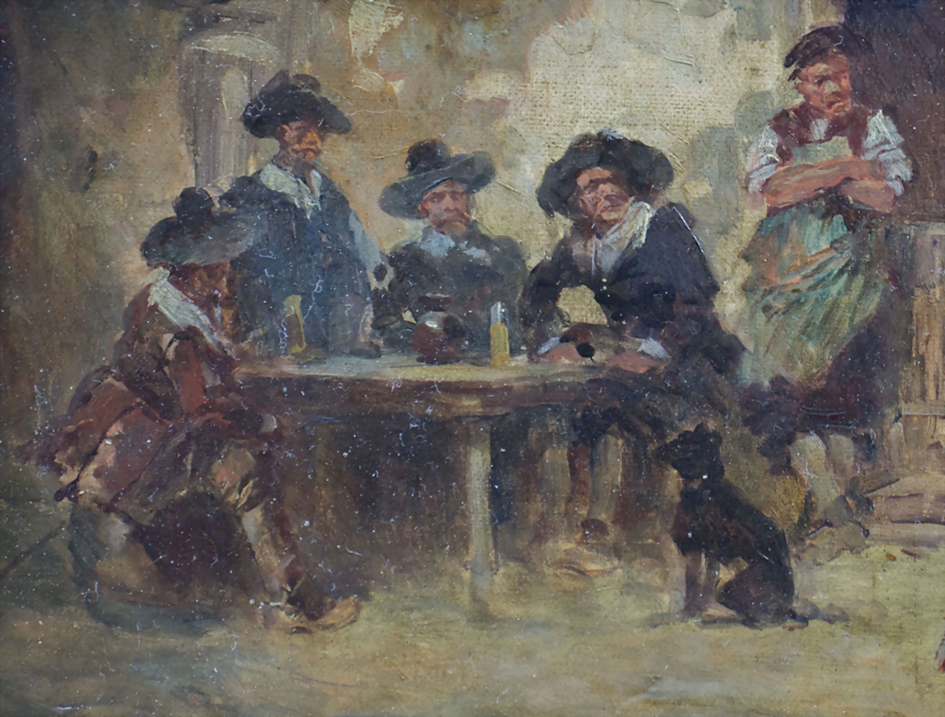 Anton HOFFMANN (1863-1938), 'Einkehr im Wirtshaus' / 'Stop at a tavern' - Bild 5 aus 6