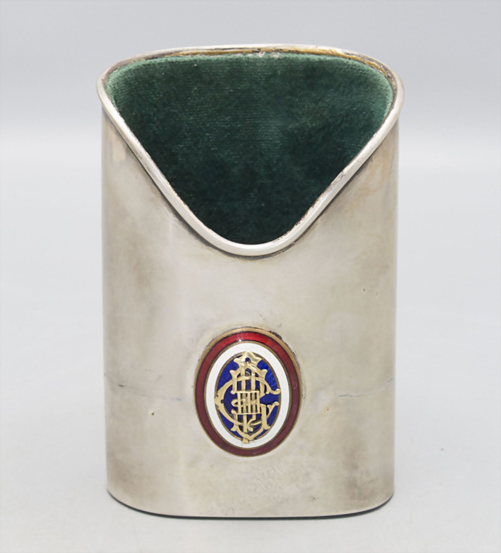 Silber-Behälter mit Monogramm / A silver container with monogram , Moskau/Moscov, um 1910