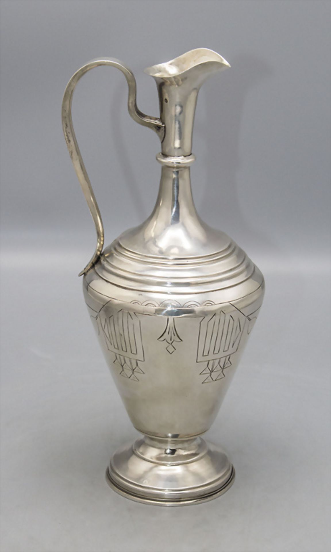 Schenkkrug / A silver jug, Vasily Sergeevich Sikachev, Moskau/Moscow, 1908-1917 - Image 3 of 6