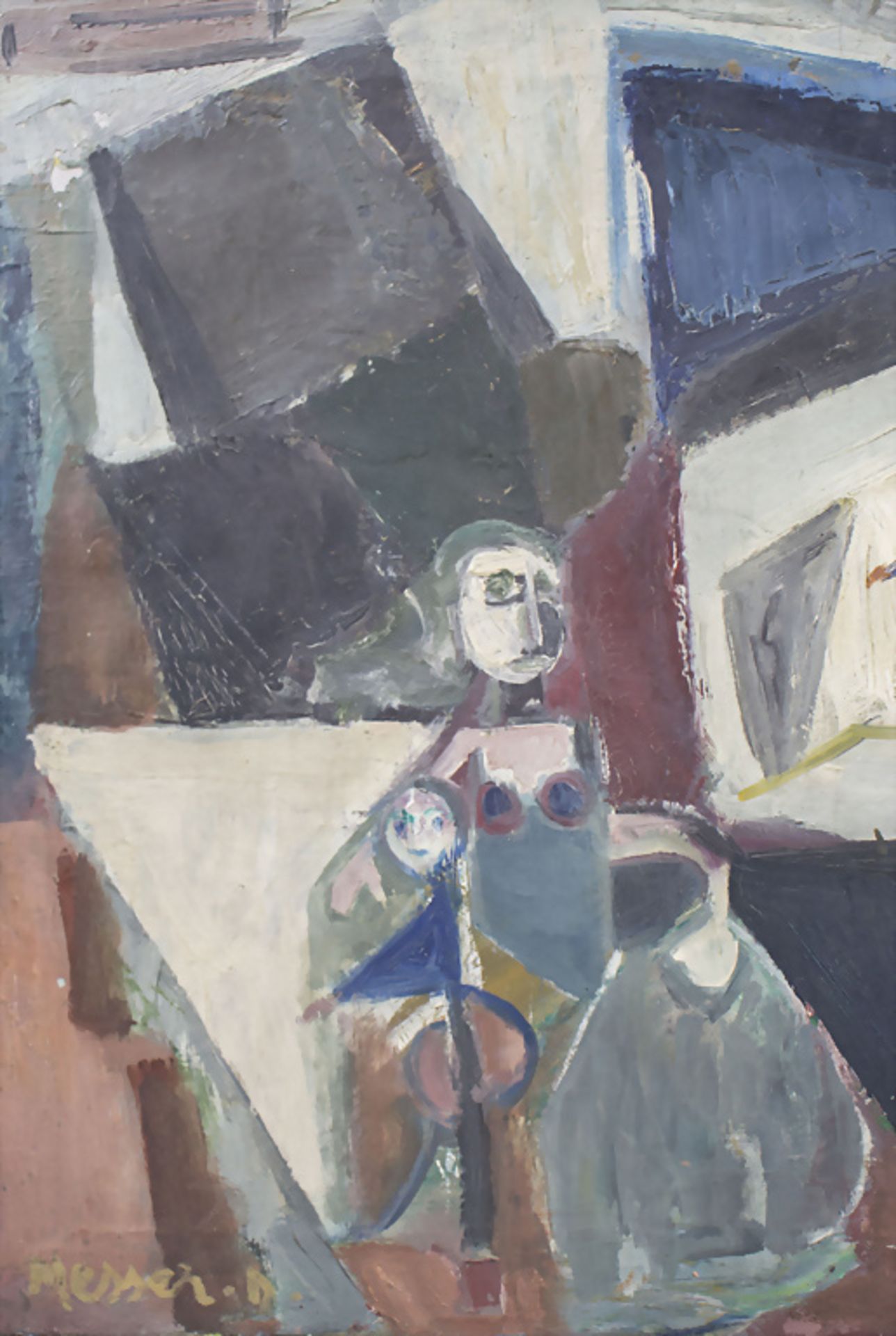 David MESSER (1912-1998), 'Das Theaterstück' / 'The theater play', Frühwerk / early work, 1957 - Bild 4 aus 6