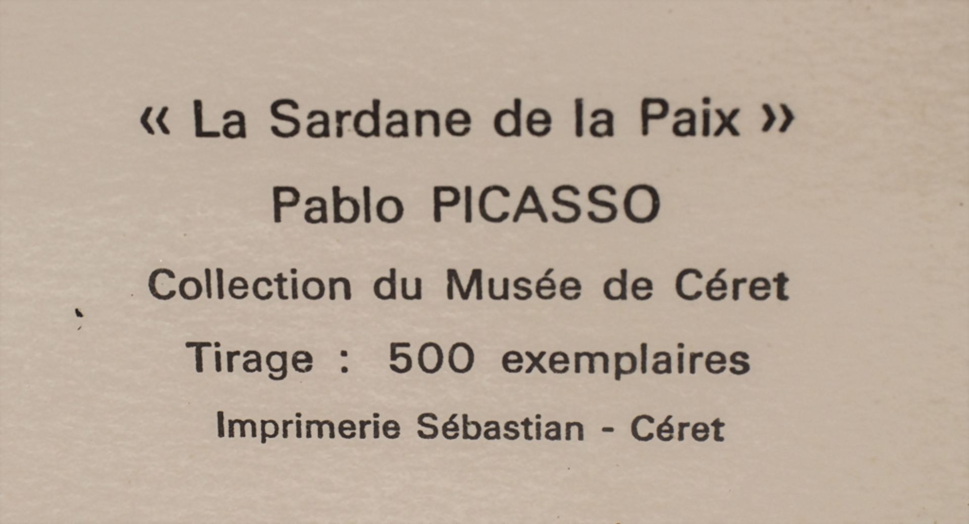 Pablo PICASSO (1881-1973), 'La Sardane de la Paix', Collection du Museé de Céret - Bild 4 aus 5