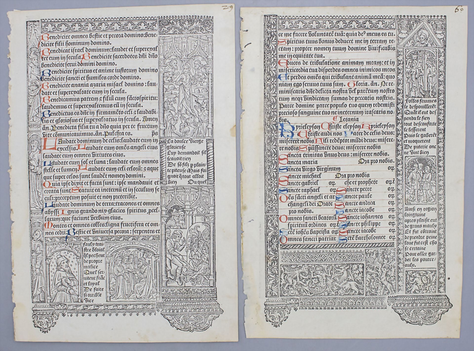 Stundenbuchblatt mit Verkündigungsszene / A book of hours sheet, wohl Frankreich, Ende 15. Jh. - Bild 9 aus 14