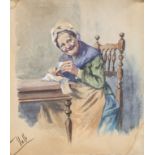 Angel DELLA VALLE (1855-1903), 'Das sanfteste Lächeln' / 'The softest smile'