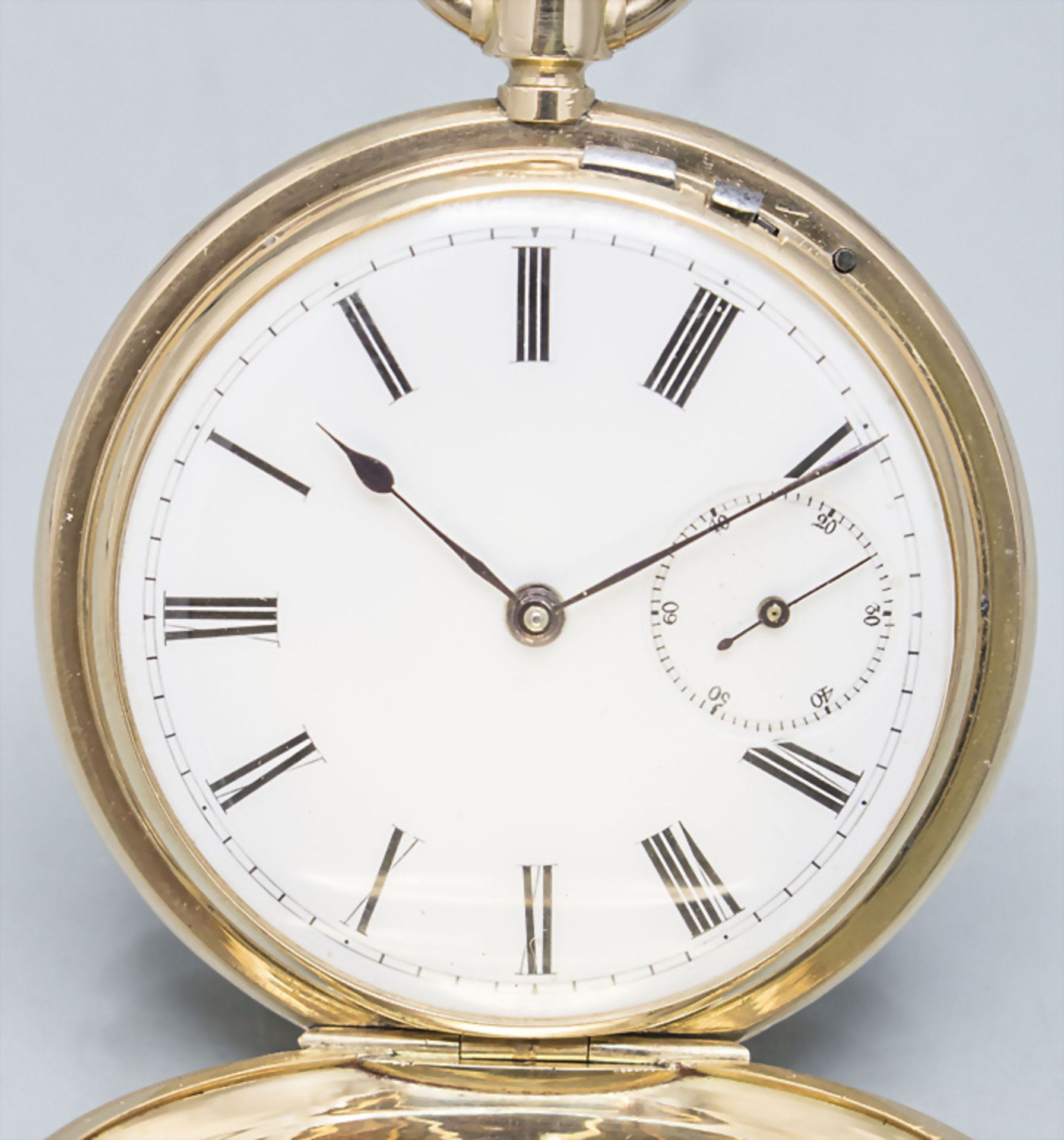 Savonette Taschenuhr Chronometer / A 14 ct gold open face pocket watch, Gebr. Eppner, Berlin, ... - Image 2 of 9