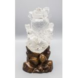 Bergkristall-Figur / A carved rock crystal figure, China, 20. Jh.