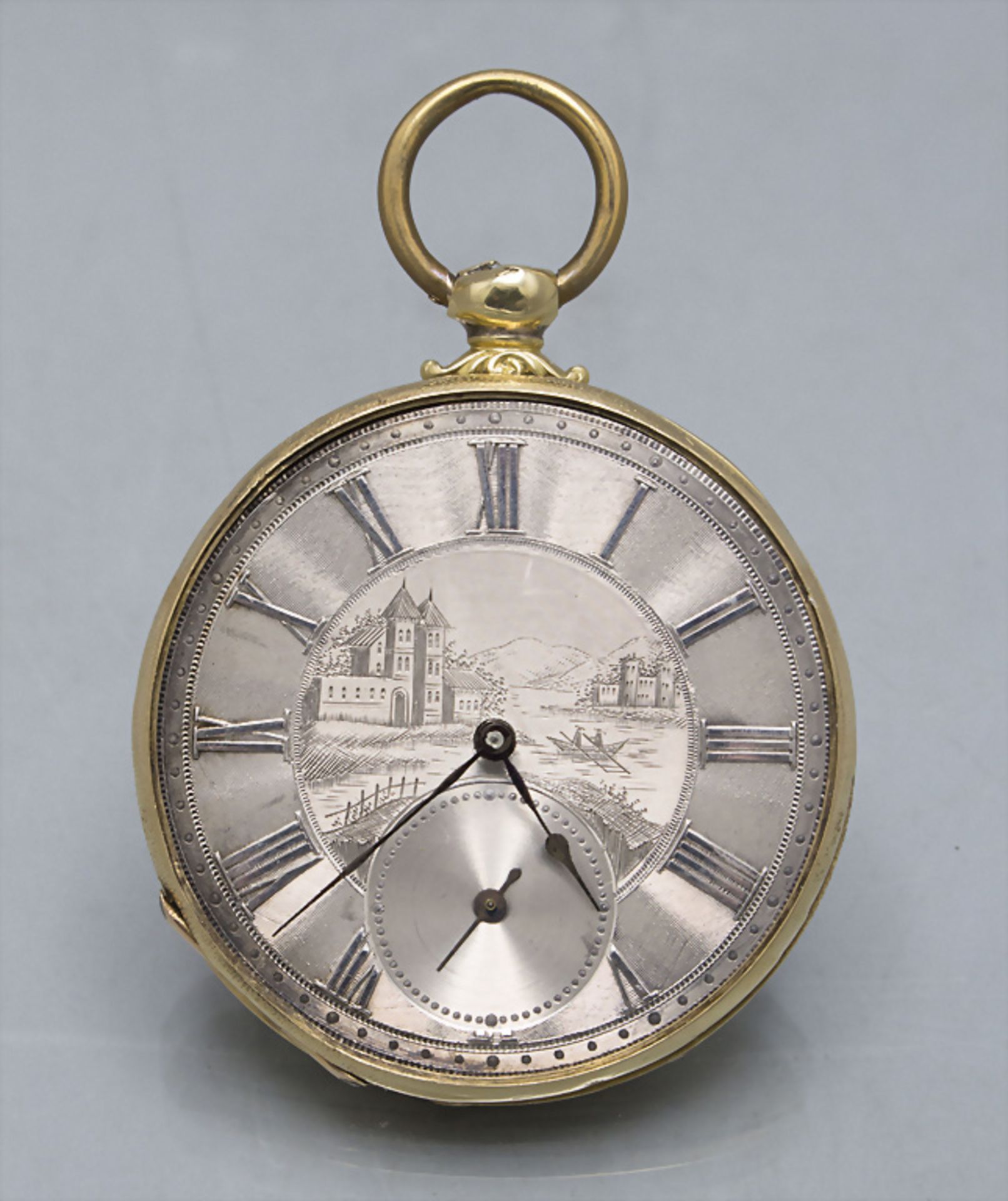 Offene Taschenuhr / An 18 ct gold open face pocket watch, M.J. Tobias, Liverpool, um 1900