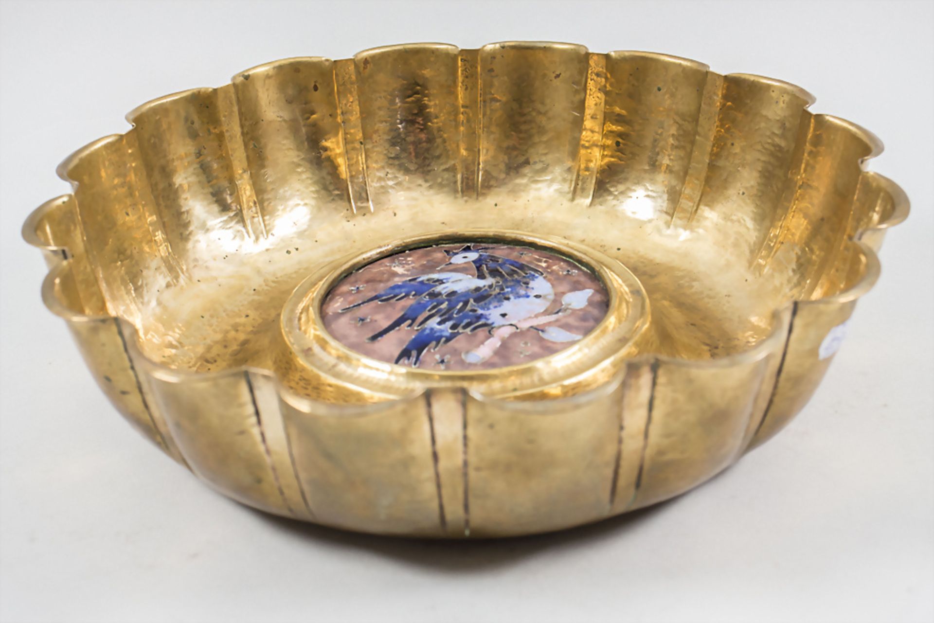 Zierschale / A decorative brass bowl, F. Jacques, Brüssel, um 1955 - Bild 3 aus 6