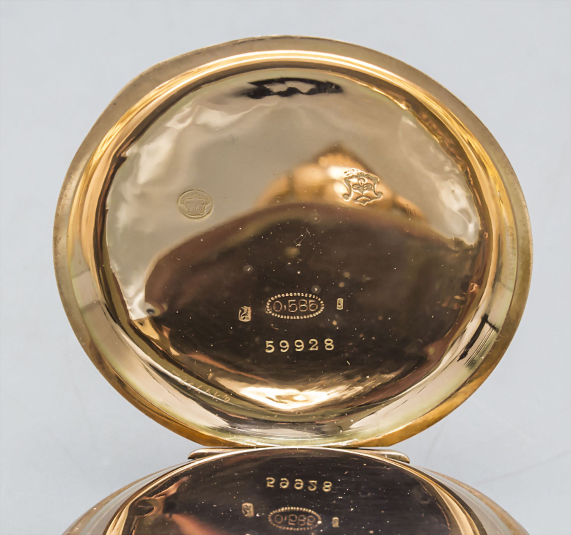 Savonette / Taschenuhr / A 14 ct gold pocket watch, Schweiz/Swiss, um 1910 - Image 6 of 9