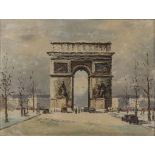 Unbekannter Künstler des 20. Jh., 'Dekorative Ansicht des Arc de Triomphe' / 'A decorative ...