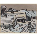 Hans BÖNNIGHAUSEN (1906-1988), 'Hof im Winter' / 'Farm in winter'