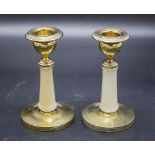 Paar kleine Leuchter / A pair of small silver candlesticks, Wolfers Frères, Brüssel, um 1900