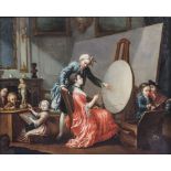 Etienne JEAURAT (1699-1789) zugeschrieben, 'Höfischer Kunstunterricht' / attributed, 'Courtly ...