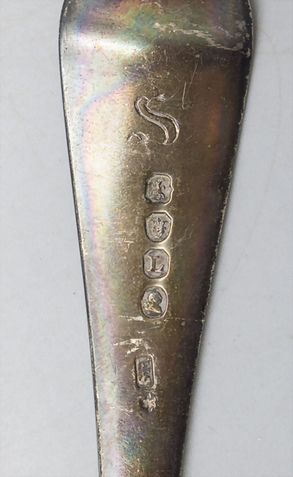 2 Löffel / 2 silver spoons, Solomon Hougham, London, 1806 - Bild 4 aus 4