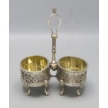 Klassizismus Doppelsaliere / A Classicisme silver double salt cellar, Georg Hahn, Wien, 1793