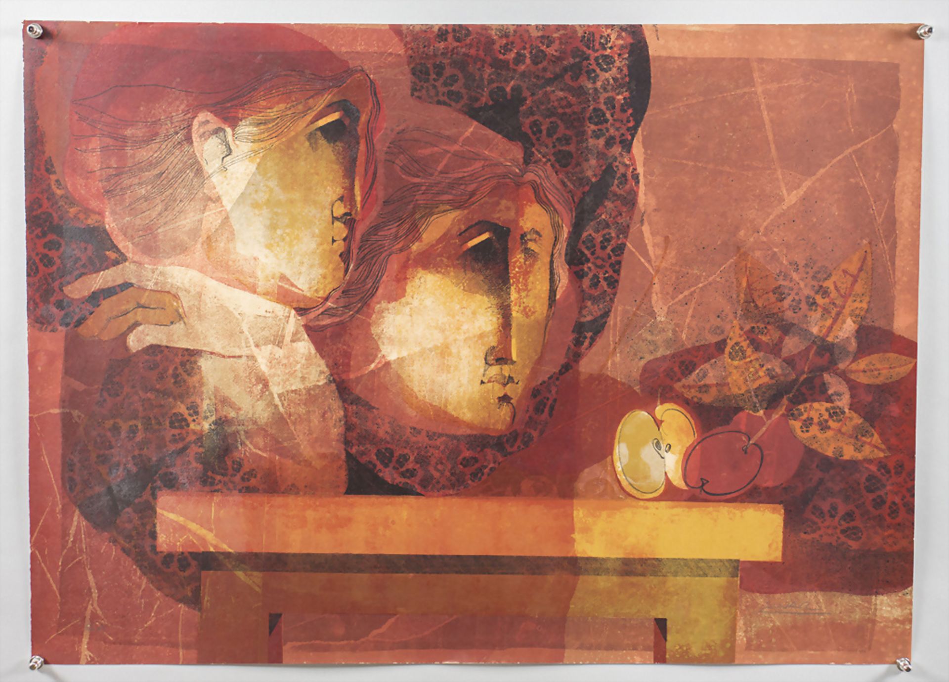 Alvar Sunol Munoz-Ramos, genannt Alvar (*1935), 'Frauenporträts mit Apfel' / 'Portraits of ... - Image 2 of 6