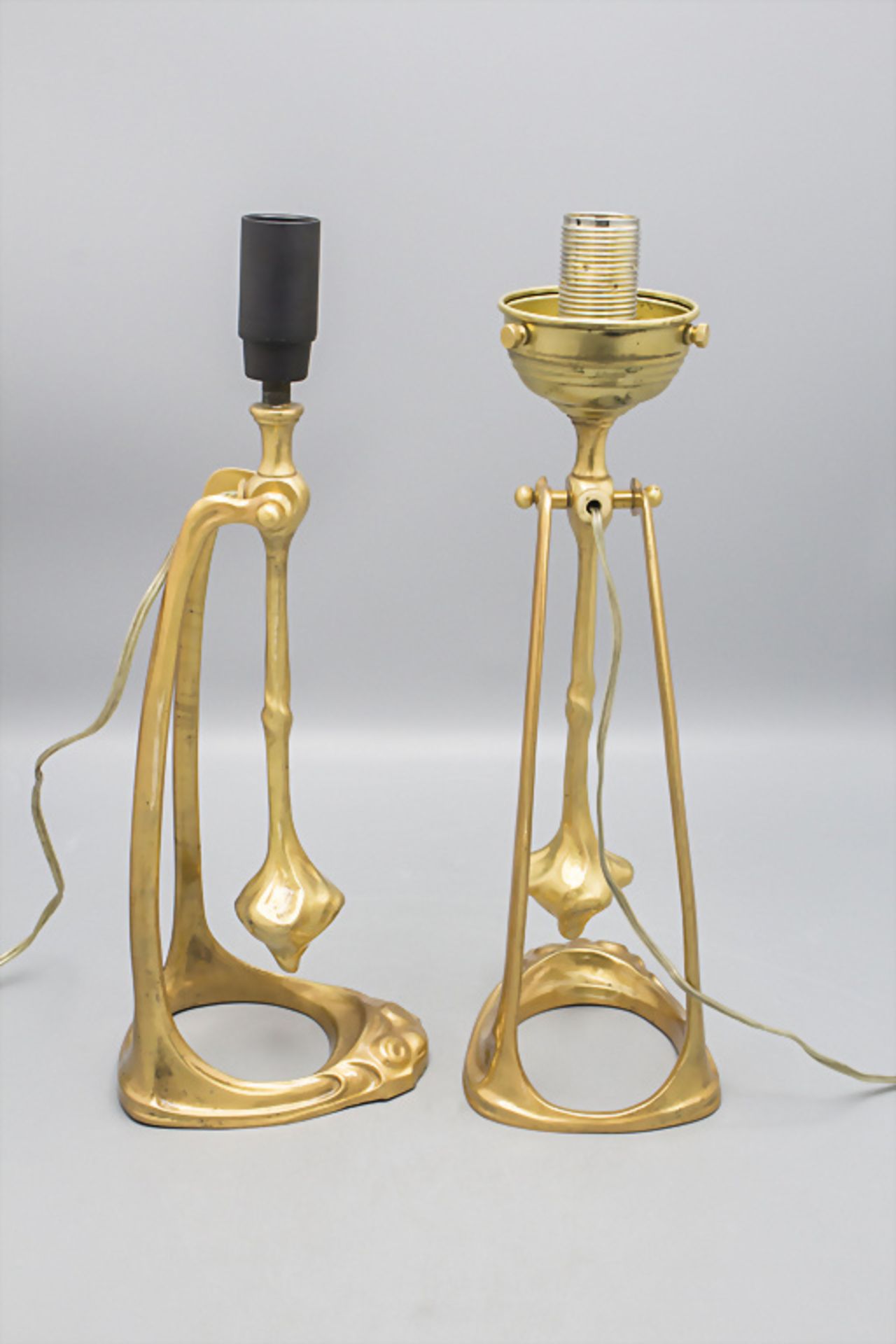 Paar Jugendstil Lampenfüße / A pair of Art Nouveau lamp bases - Bild 2 aus 2