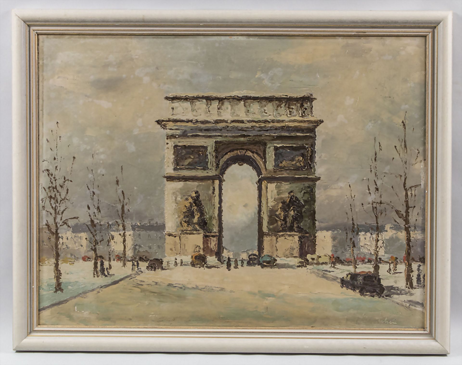 Unbekannter Künstler des 20. Jh., 'Dekorative Ansicht des Arc de Triomphe' / 'A decorative ... - Image 2 of 3