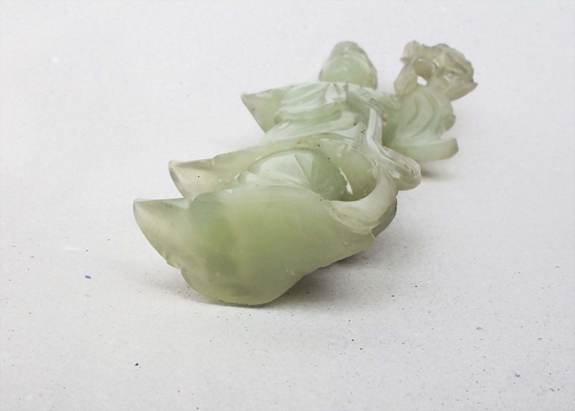 Jadeskulptur / A jade sculpture, Guanyin, China, um 1900 - Image 5 of 10