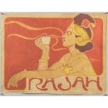 Jugendstil Werbeplakat 'Rajah Kaffee' / An Art Nouveau advertising poster, Henri Meunier, ...