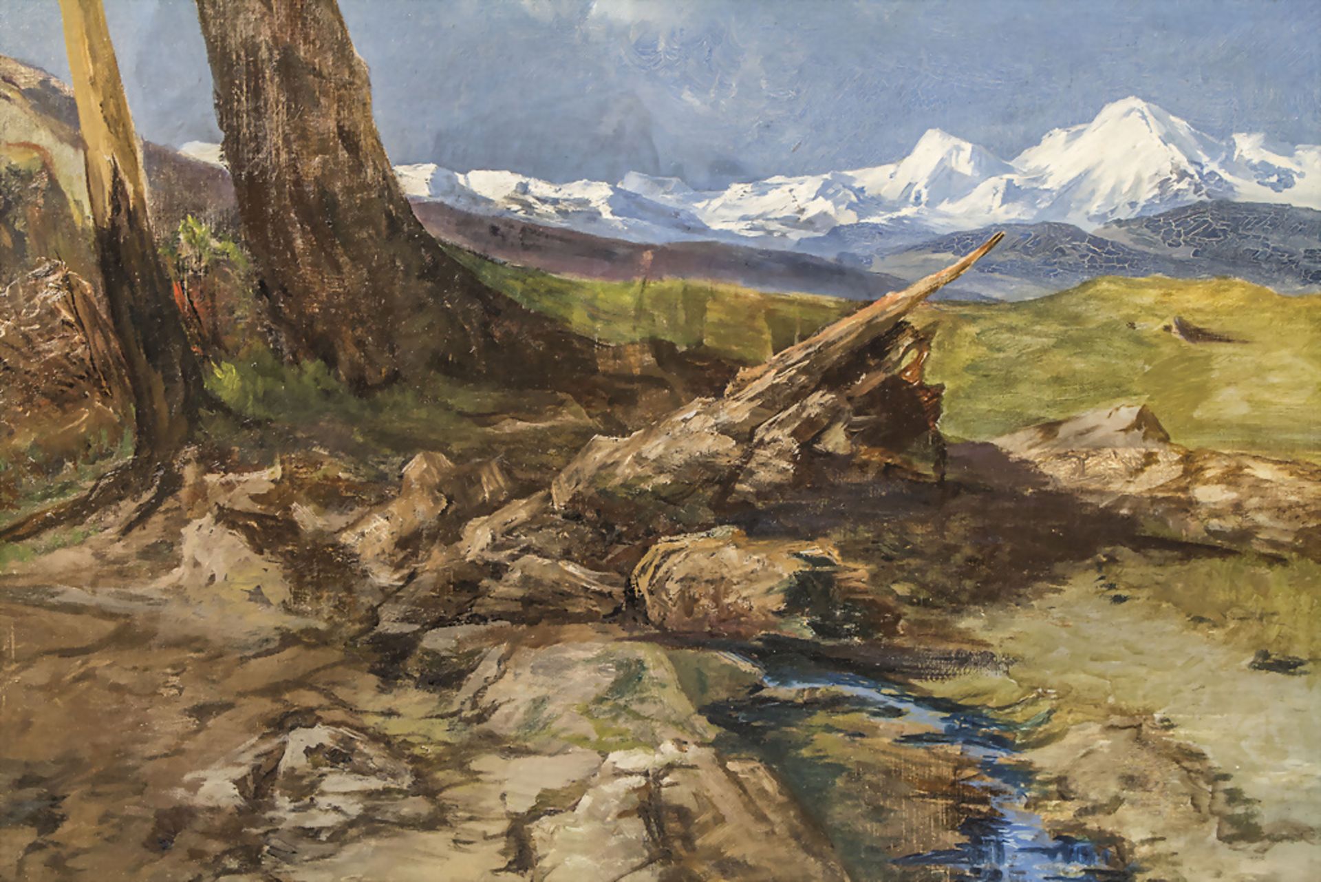 Carl HEYN (1834-1906), 'Gebirgsansicht' / 'Mountain view' - Image 3 of 6