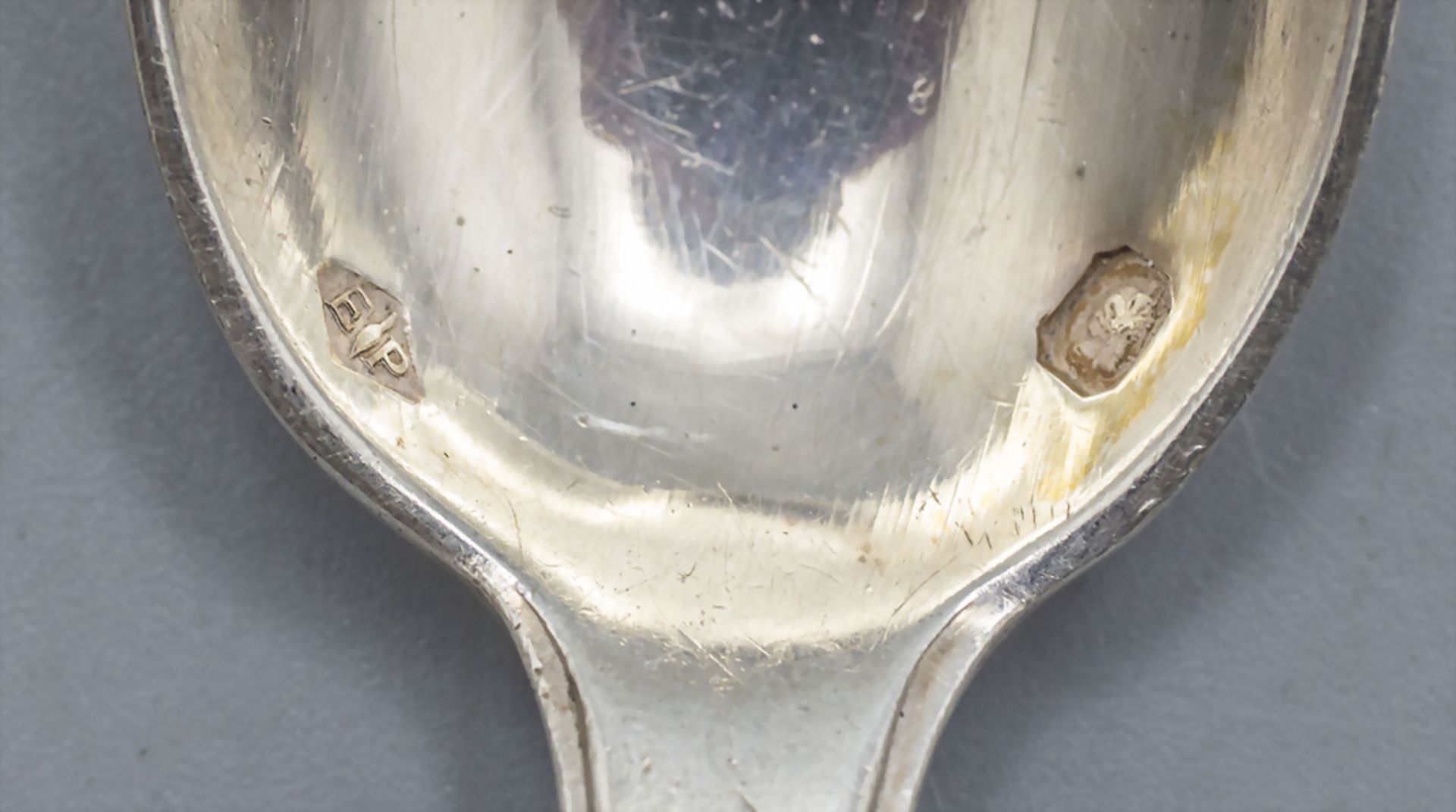 9 Art Déco Mokka Löffel / 9 silver Art Deco mocha spoons, Emile Puiforcat, Paris, um 1920 - Bild 3 aus 5