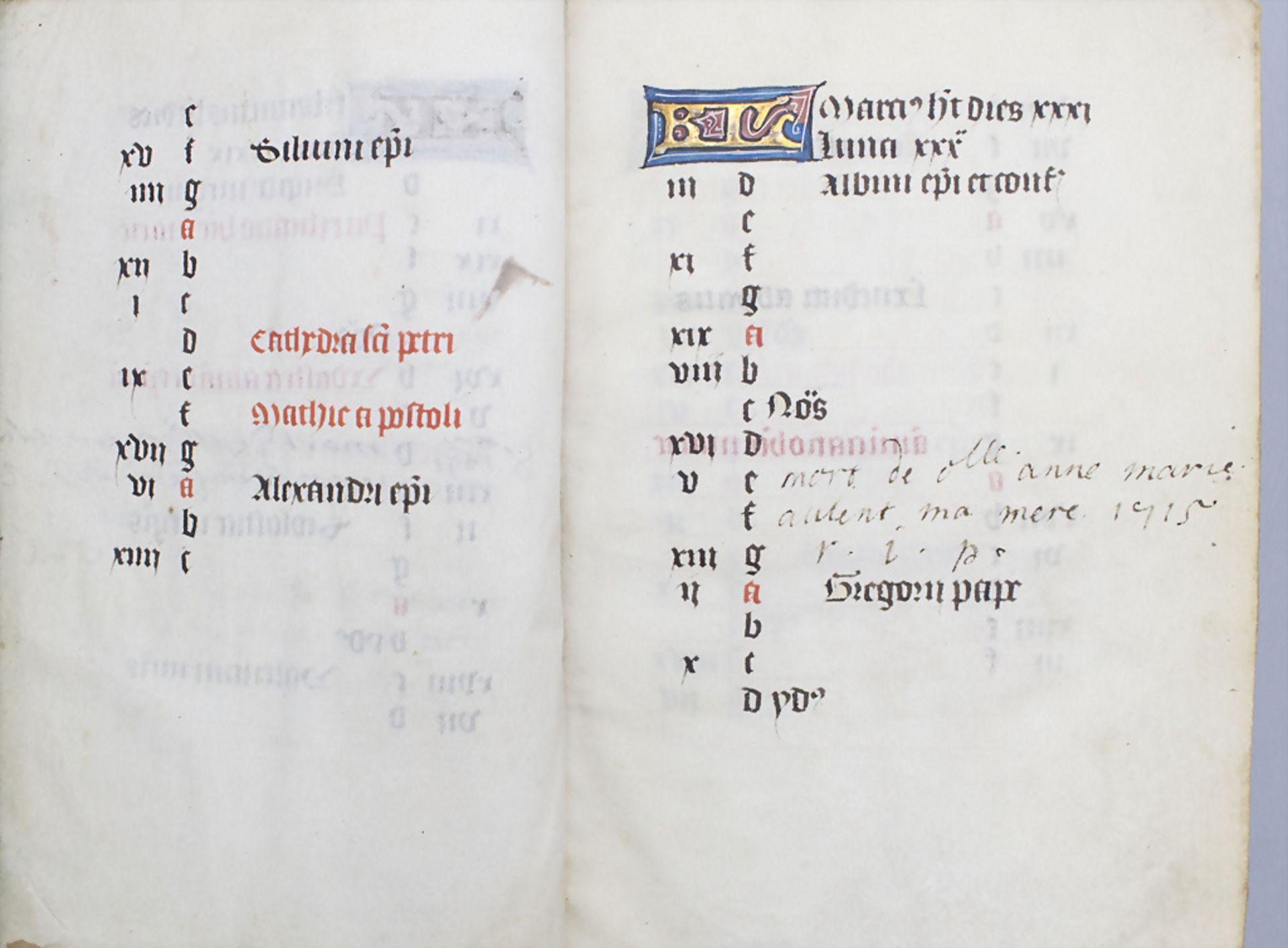 Pracht-Manuskript, Stundenbuch / A gothic splendid book of hours with illuminations, wohl ... - Bild 4 aus 33