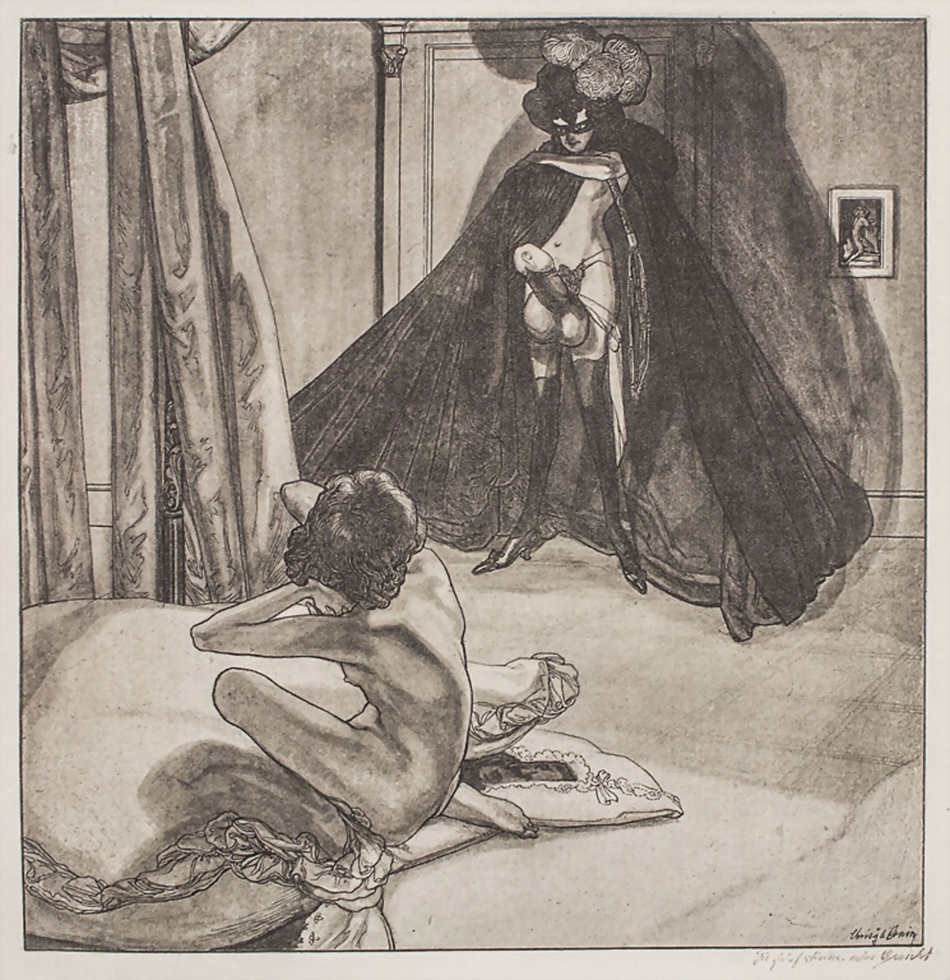 Franz VON BAYROS (1866-1924), Konvolut 6 erotische Grafiken / A collection of six erotic ... - Bild 8 aus 9