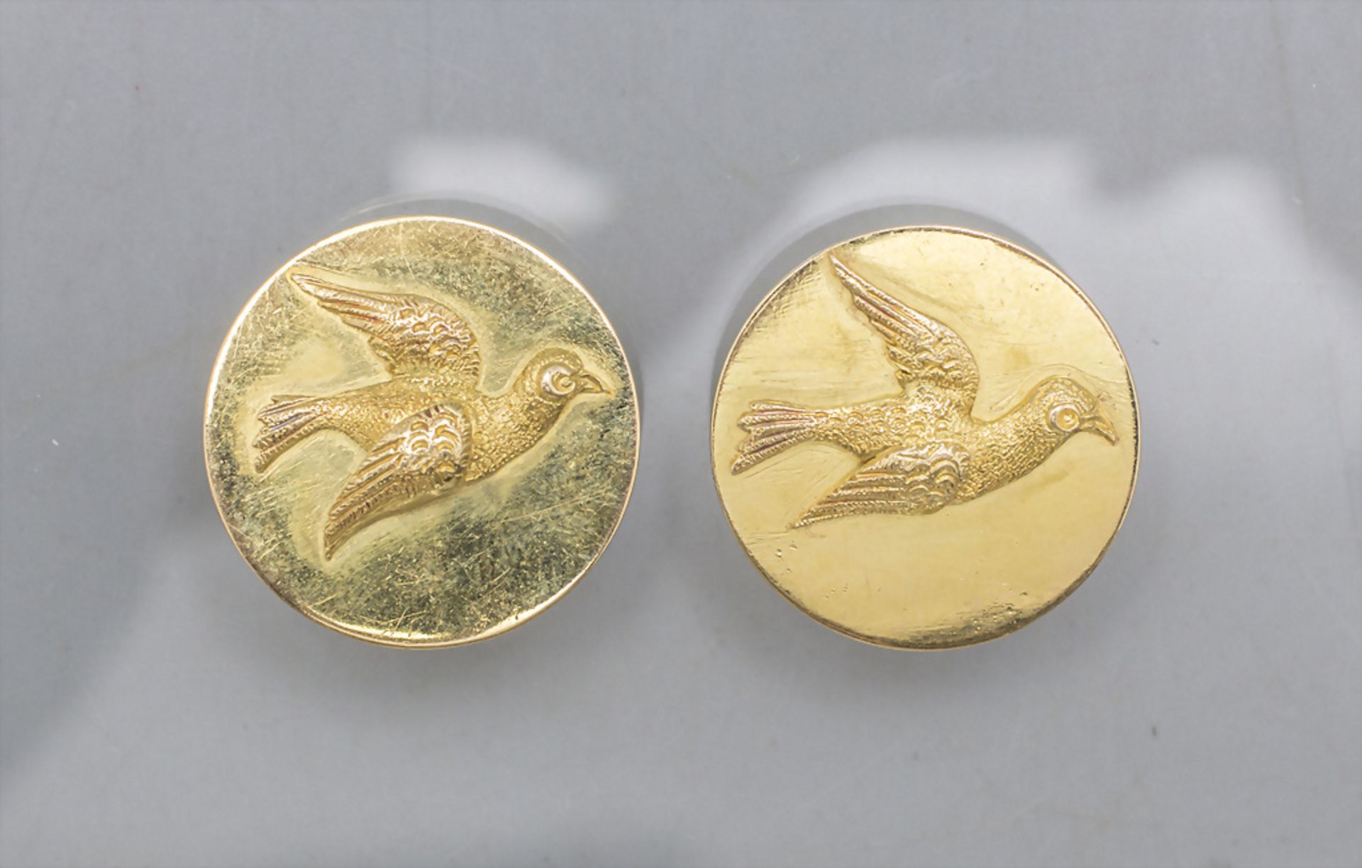 Paar Manschettenknöpfe / A pair of 18 ct gold cufflinks