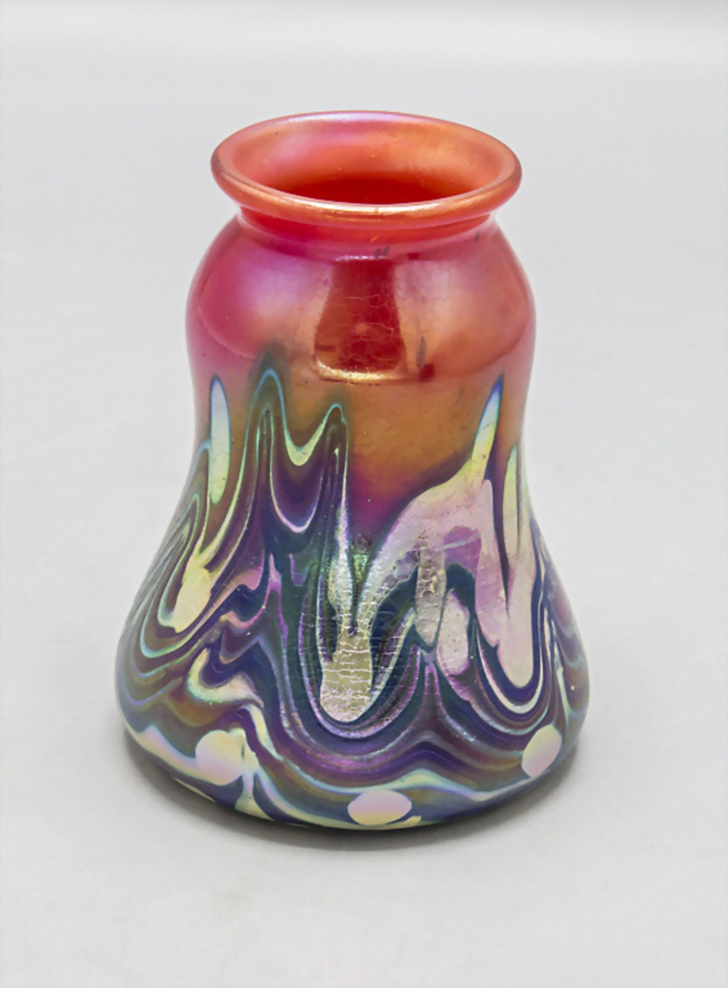 Jugendstil Vase / An Art Nouverau glass vase, Johann Loetz Witwe, Klostermühle, um 1900 - Image 3 of 4