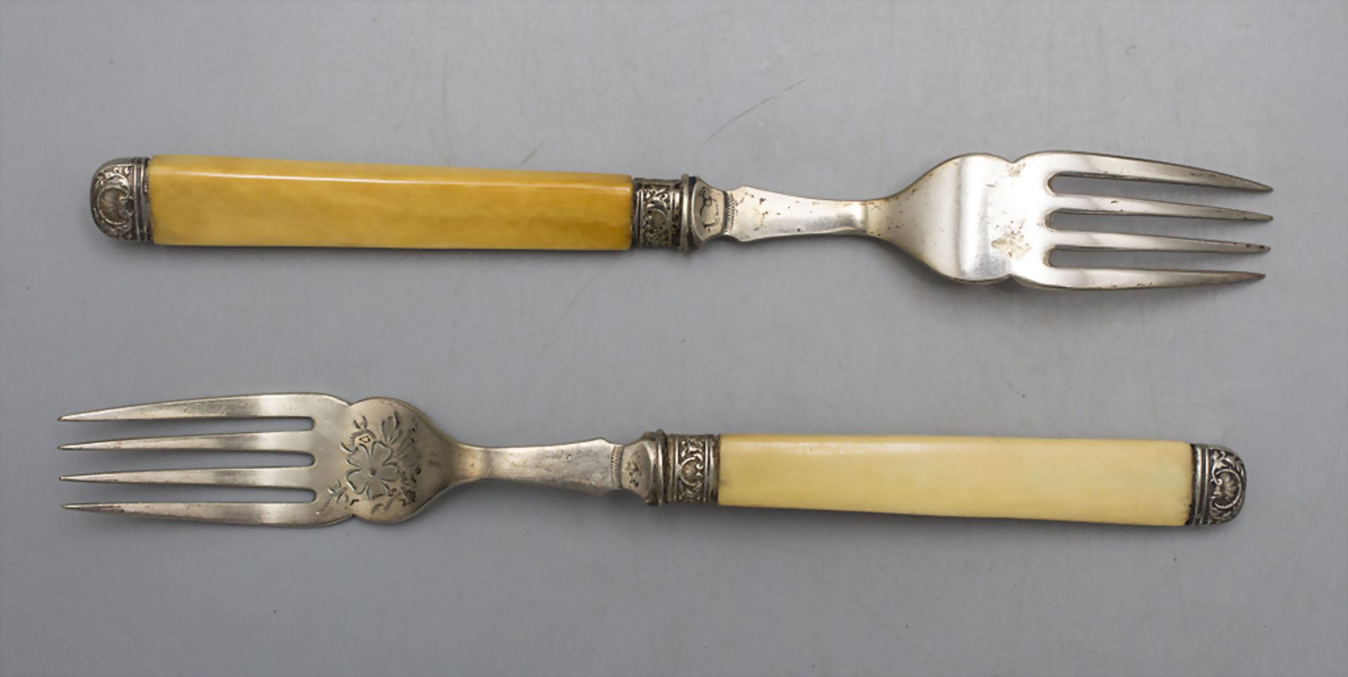 Obstbesteck für 6 Personen / A fruit cutlery for 6 persons, England, um 1900 - Image 4 of 5