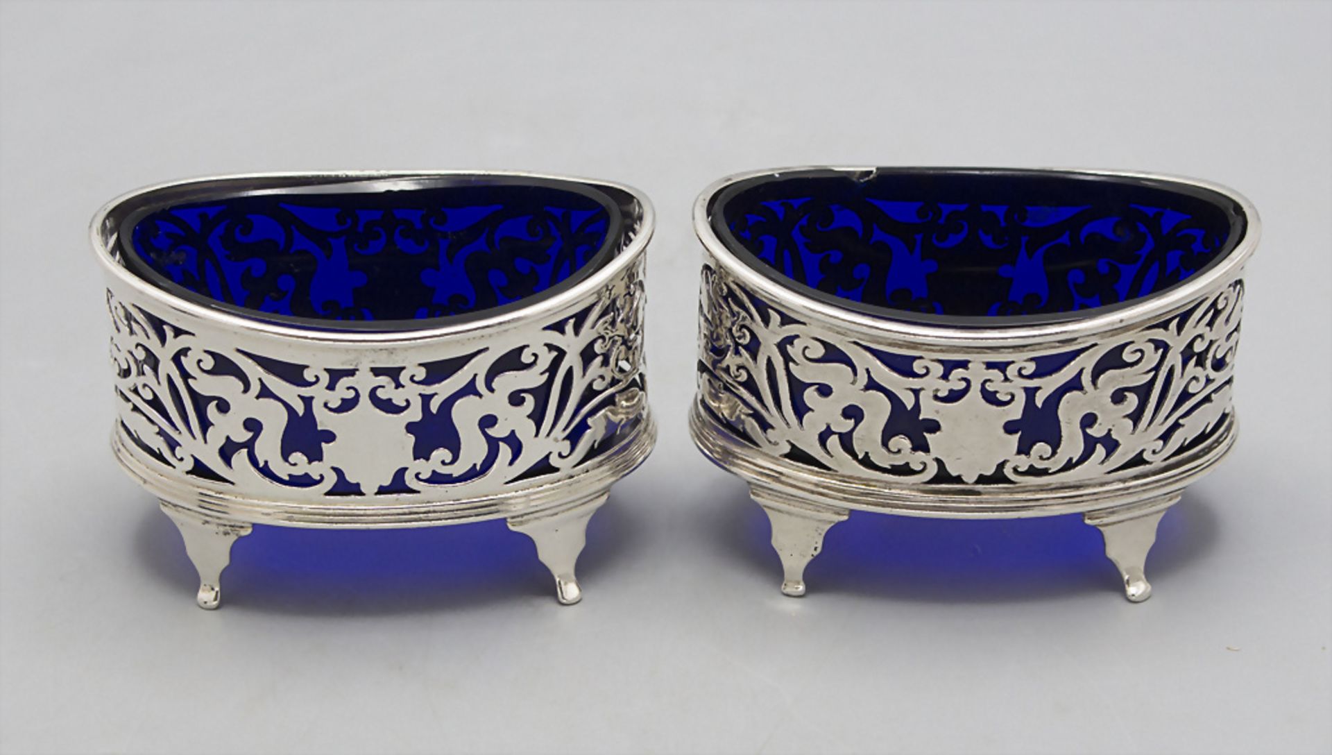 Paar Salieren / A pair of silver salt cellars, Broadway and Co., Birmingham, 1900