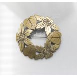 Jugendstil Brosche mit Blüten / An Art Nouveau brooch with blossoms, deutsch, um 1900