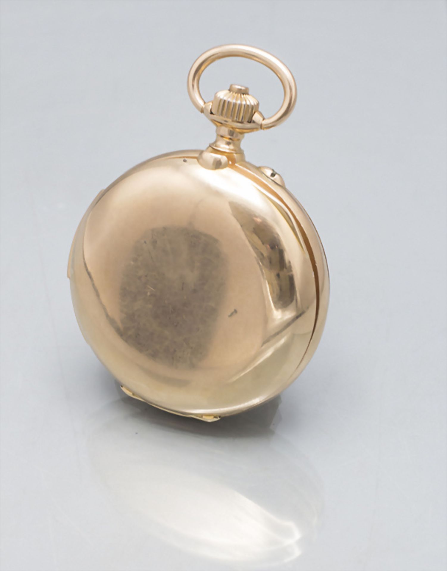 Offene Taschenuhr Minutenrepetition / A 18 ct gold open faced watch, Schweiz/Swiss, um 1910 - Bild 3 aus 5