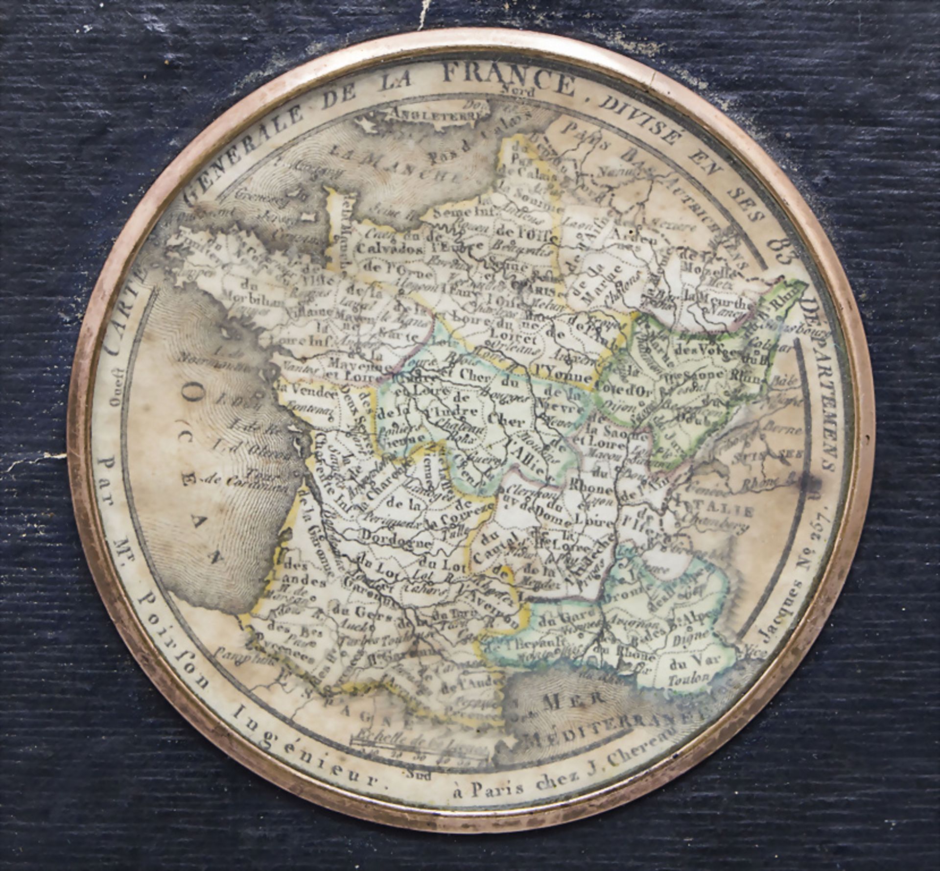 Miniatur 'Carte Generale de la France divisee en 83 Departemens', J. Chereau, Paris, 1793