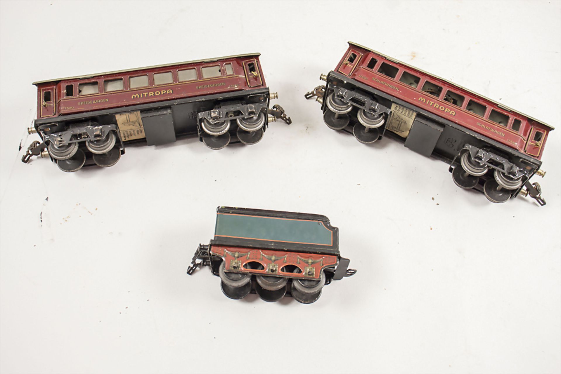 Konvolut Märklin Spur 0 'Mitropa / deutsche Reichsbahn' 3 Waggon / Wägen - Bild 2 aus 8