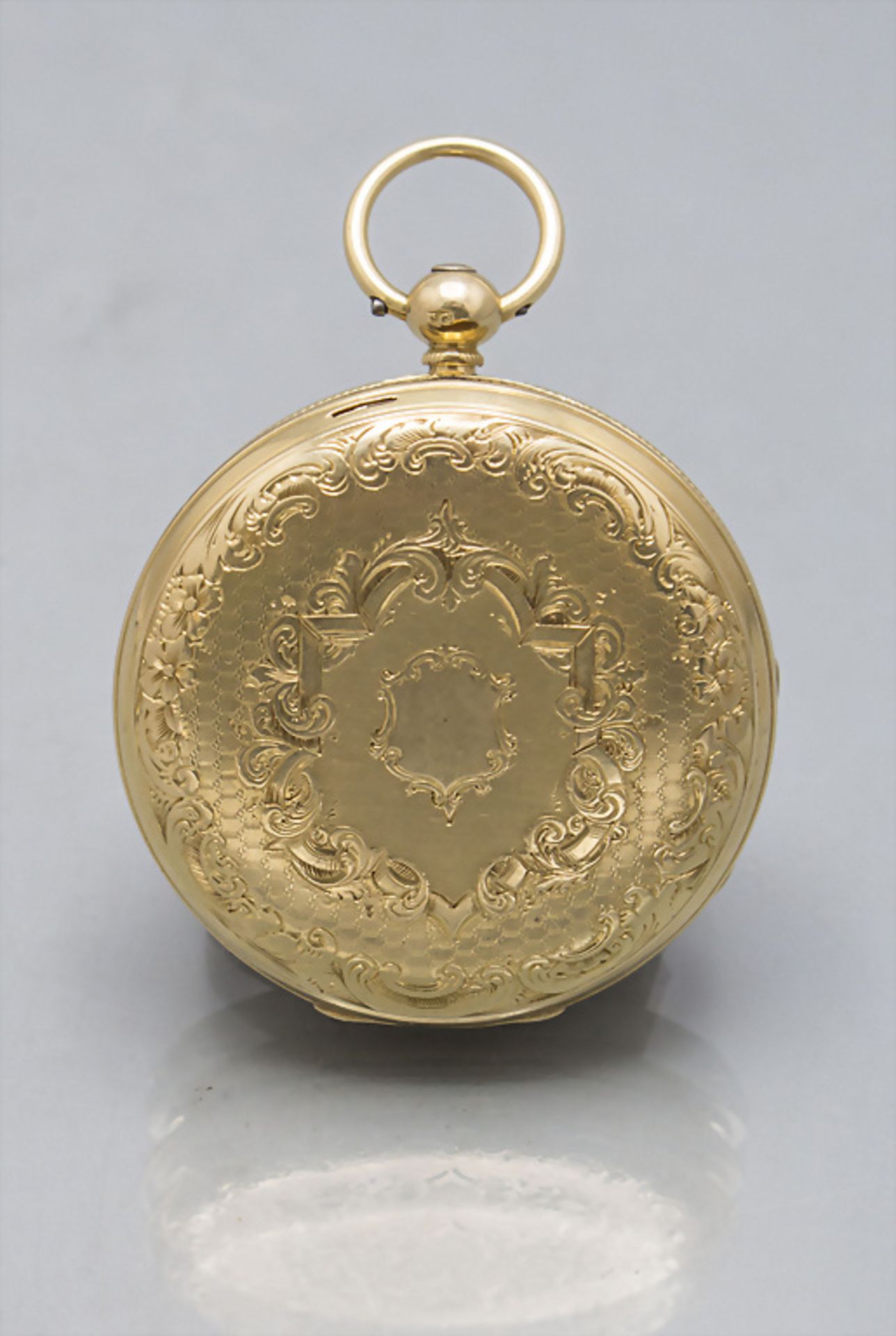 Offene Taschenuhr / An 18 ct gold open face pocket watch, England, um 1900 - Image 7 of 8