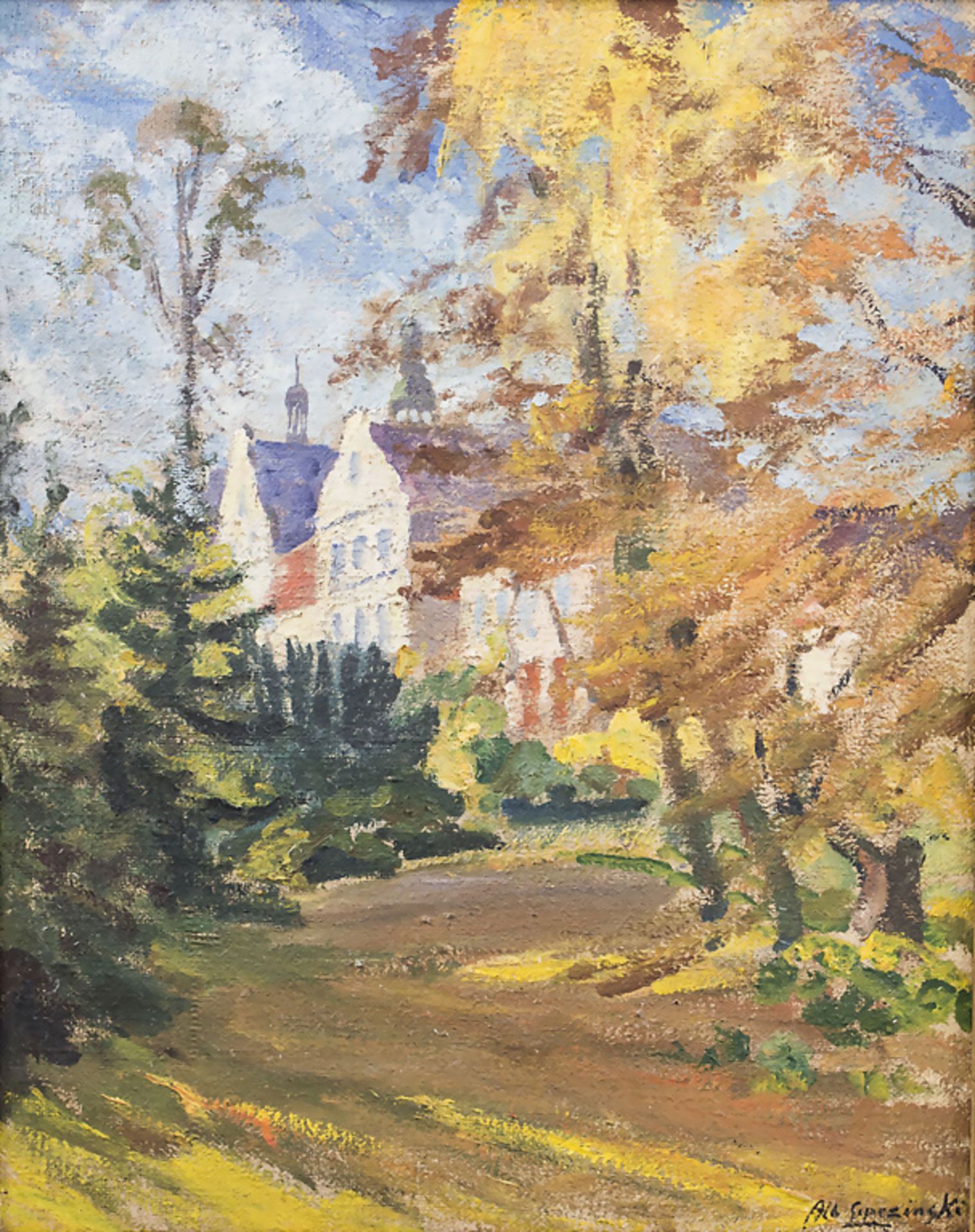 Albert LIPCZINSKI (1876-1974), 'Schlossansicht im Herbst' / 'Castle view in fall'