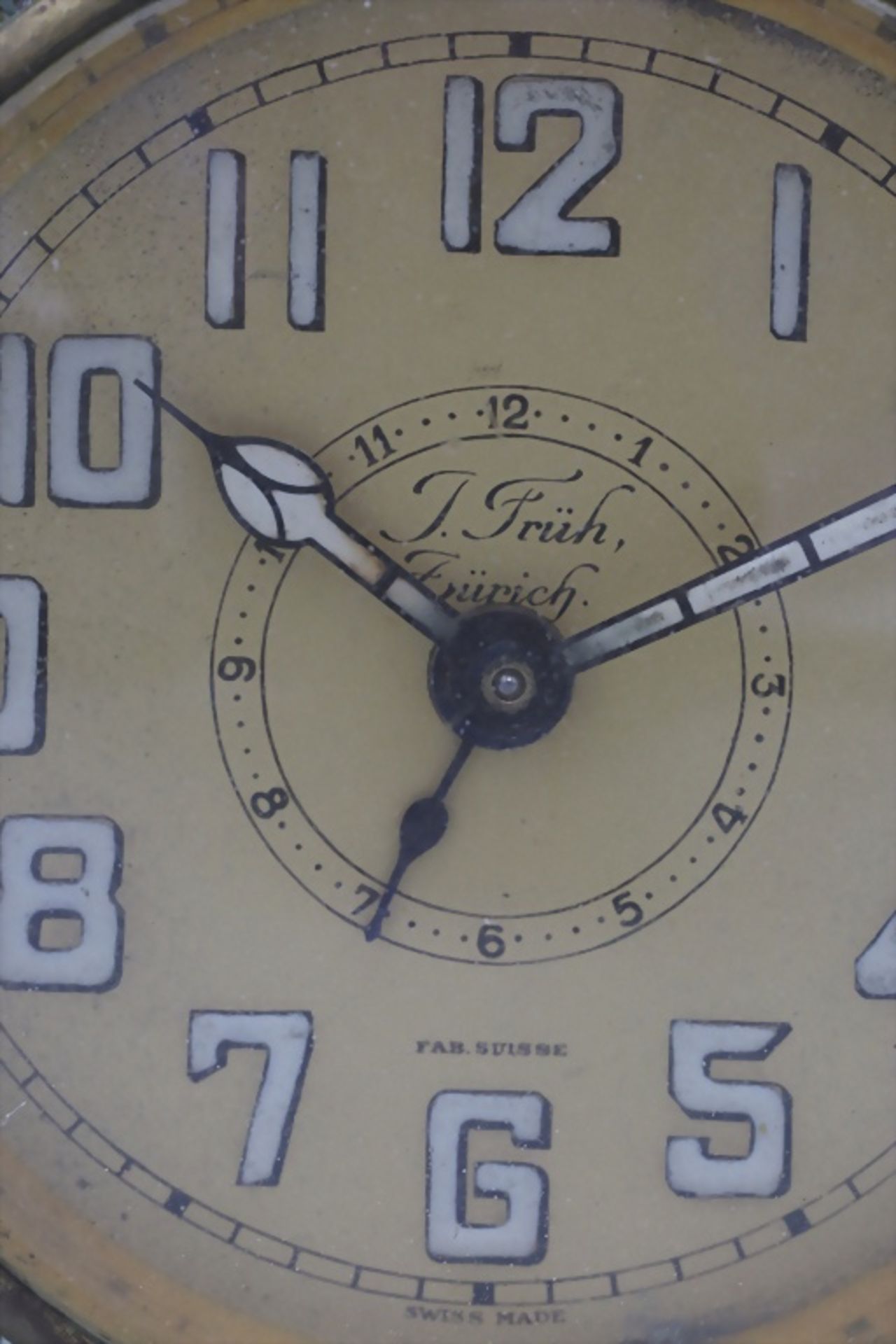 Wecker / An alarm clock, J. Früh, Schweiz/Swiss, 20. Jh. - Bild 2 aus 5