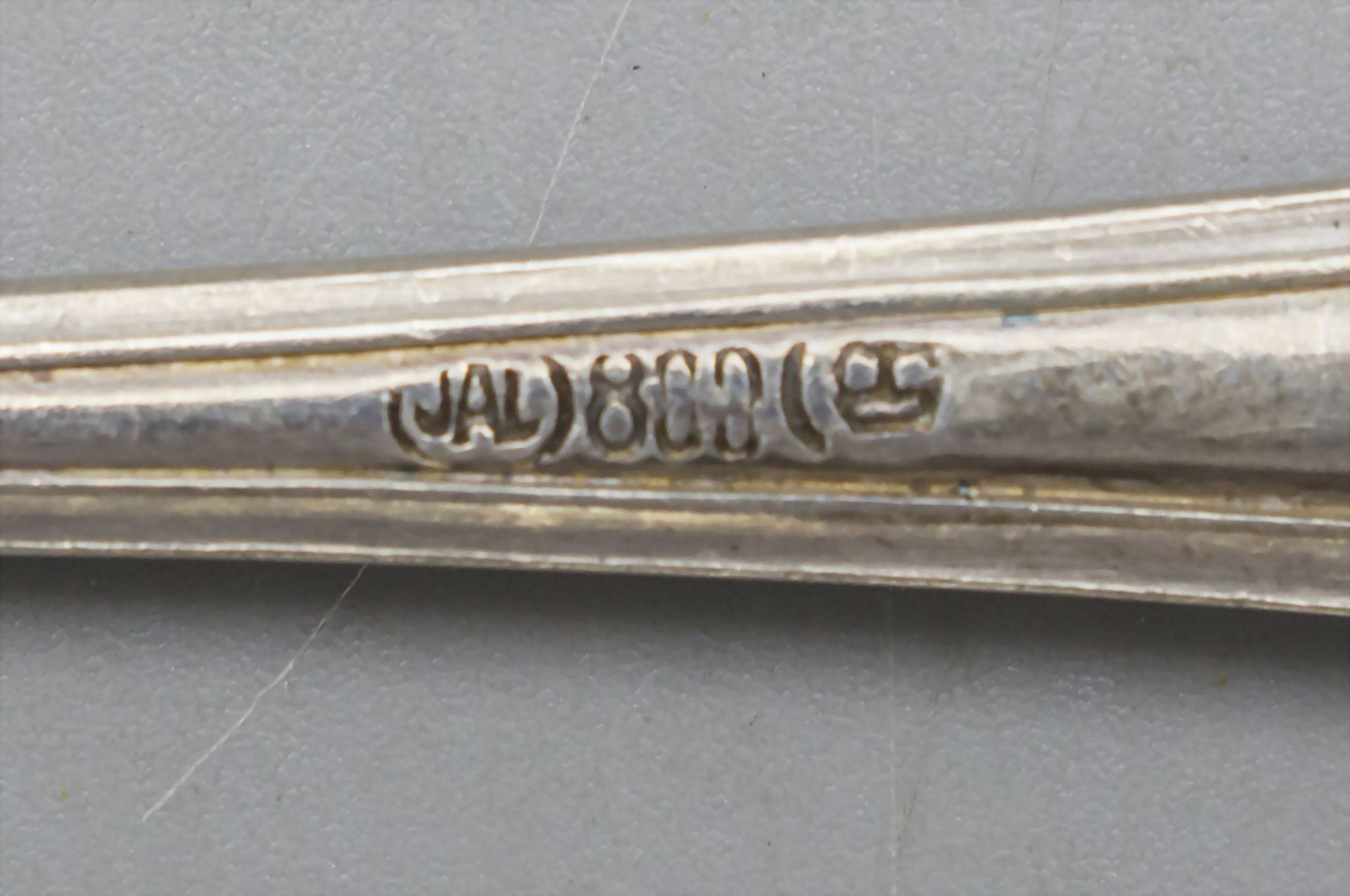 Sechs Teelöffel / Six silver tea spoons, Johann Adam Lemor, Breslau, Anfang 20. Jh. - Bild 3 aus 3