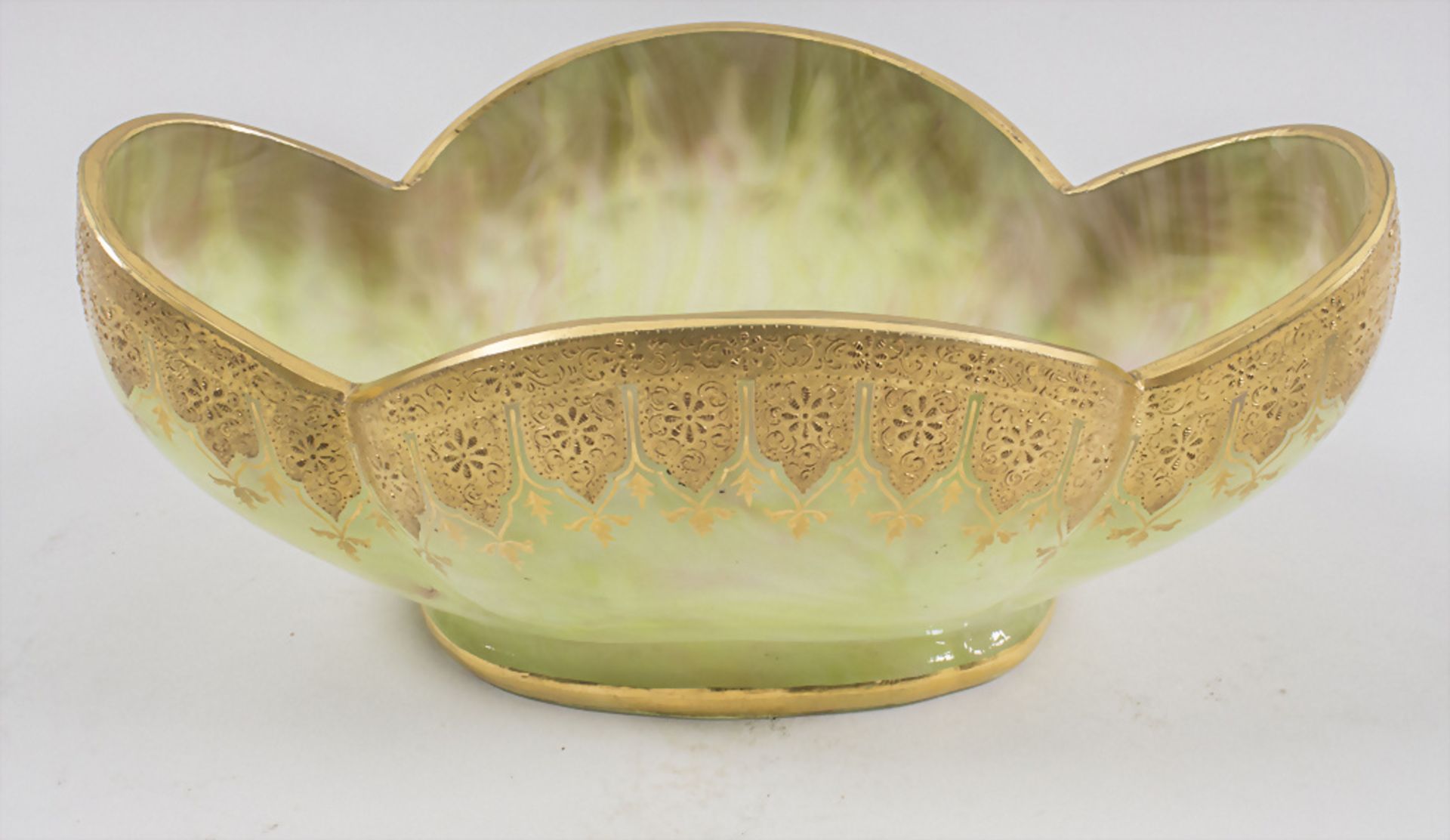 Große Jugendstil Karneol-Schale / A large glass bowl, Johann Loetz Witwe, Klostermühle, um 1890