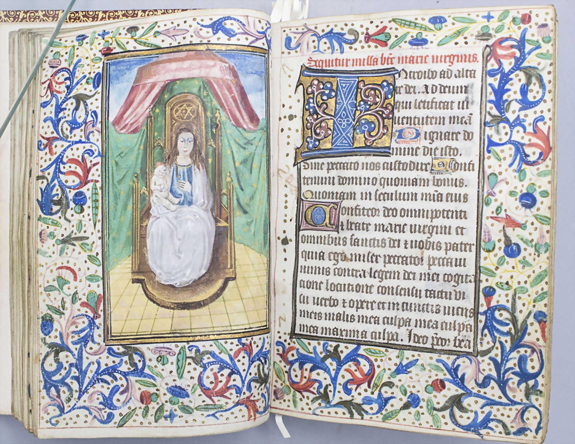 Pracht-Manuskript, Stundenbuch / A gothic splendid book of hours with illuminations, wohl ... - Bild 14 aus 33