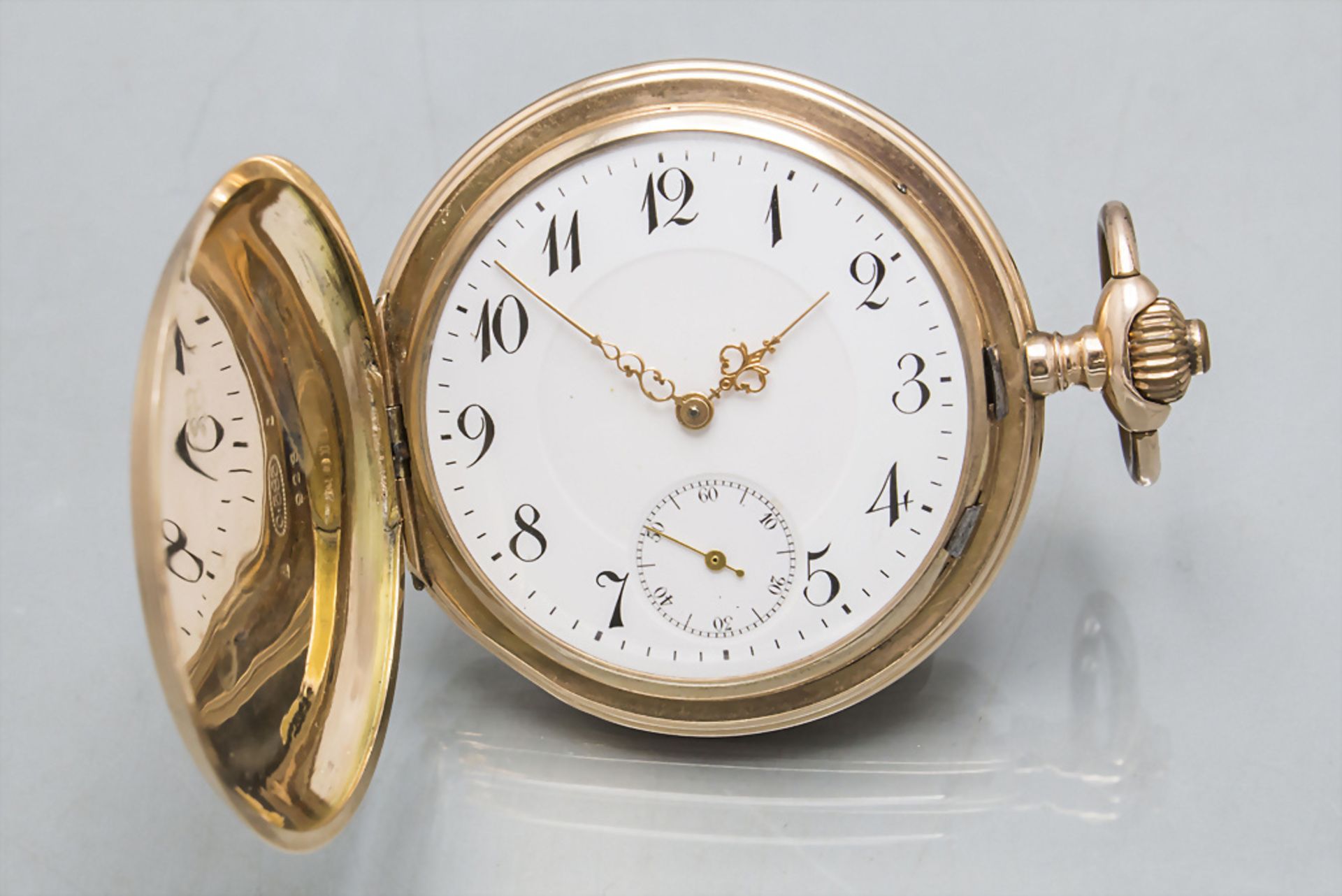 Savonette / Taschenuhr / A 14 ct gold pocket watch, Schweiz/Swiss, um 1910