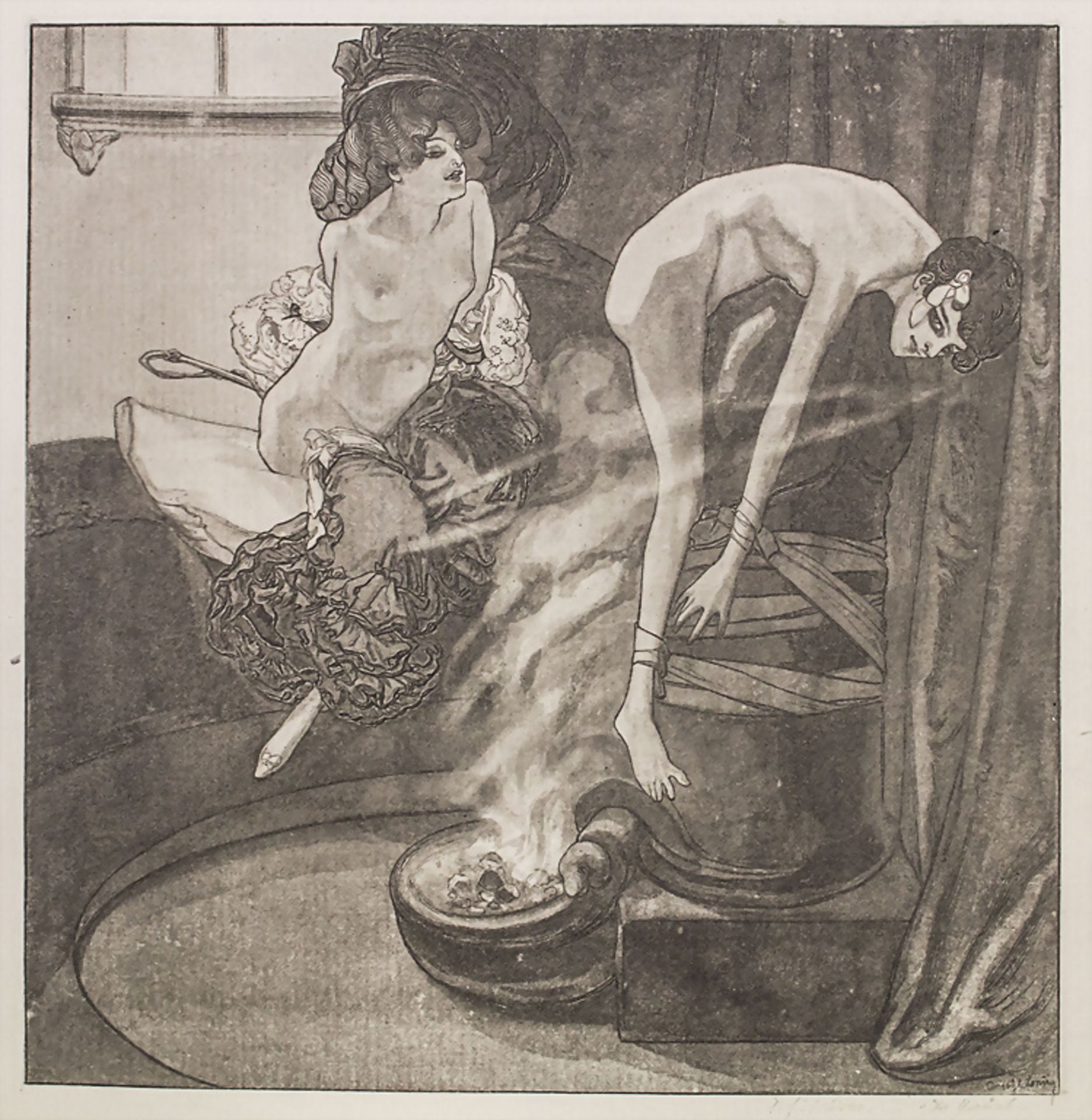 Franz VON BAYROS (1866-1924), Konvolut 6 erotische Grafiken / A collection of six erotic ... - Image 7 of 9