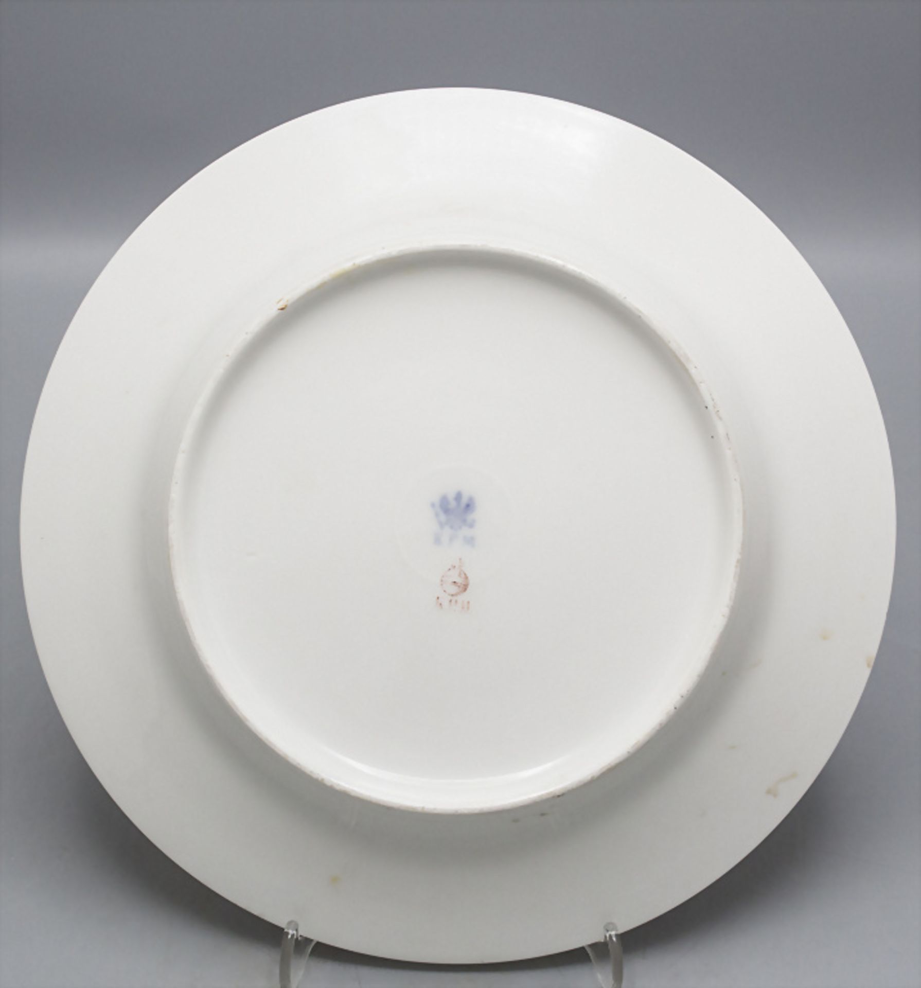 Teller mit Landschaftsmalerei / A plate with a landscape, KPM Berlin, um 1849-70 - Bild 3 aus 3