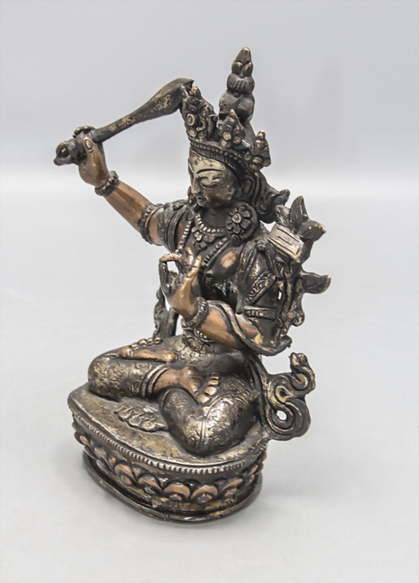 Buddha-Manjushri, Tibet, 16./17. Jh. - Bild 2 aus 4