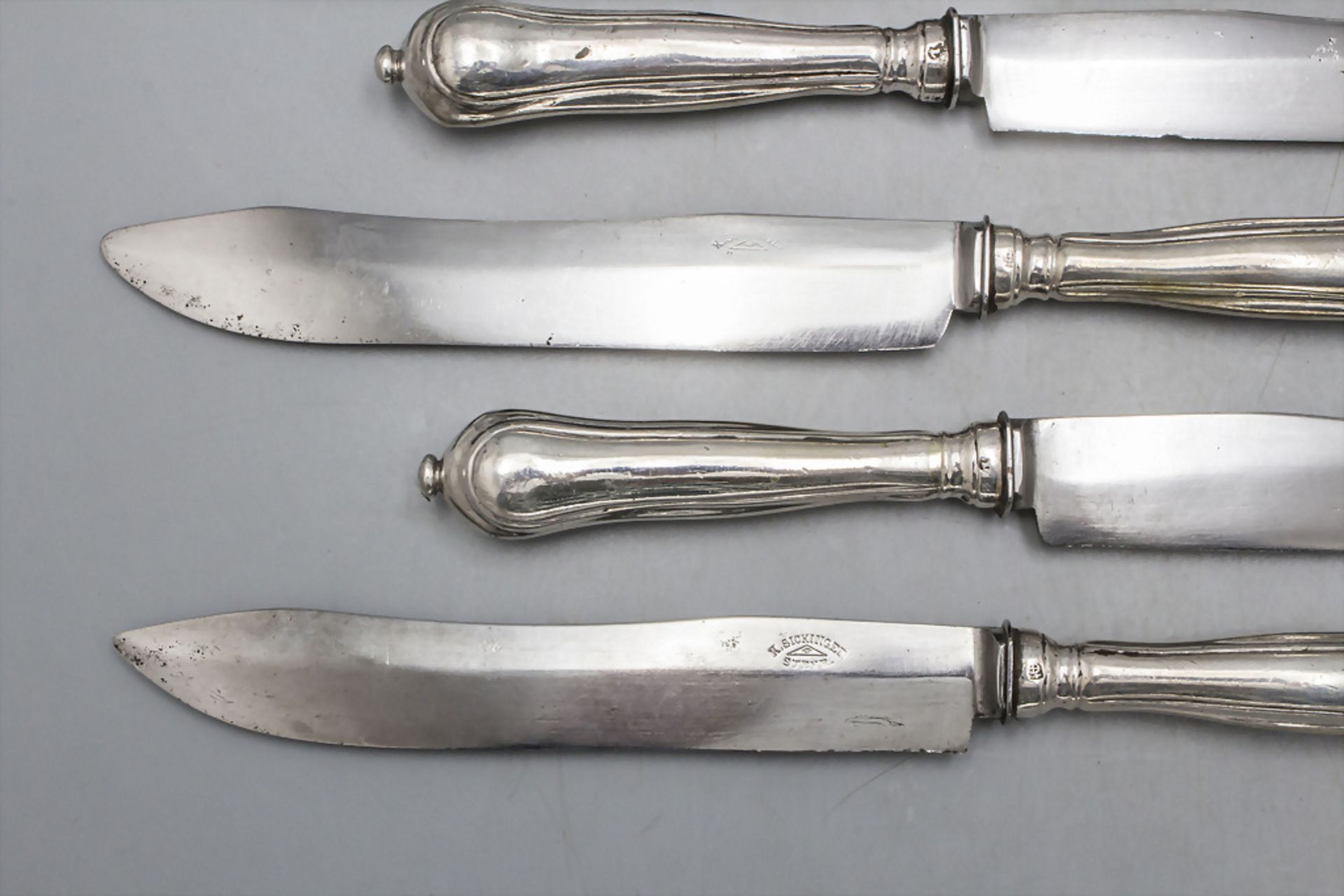 10 Barockmesser / 10 Baroque silver knives, Wien, um 1770 - Bild 2 aus 2